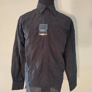 PRONTI COLLECTION BY PHITA MEN'S LONG SLEEVE CASUAL DRESS SHIRT - SIZE XL